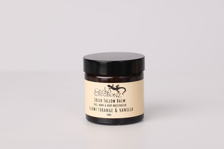 Glow Orange & Vanilla solid tallow balm