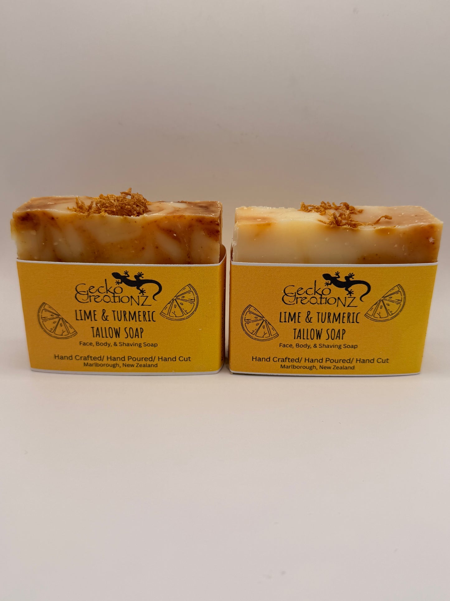 Tallow Soap - Lime & Turmeric 100g (Approx)