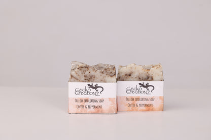 Tallow Exfoliating Soap - Coffee & Peppermint