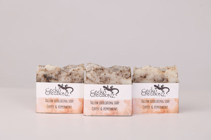 Tallow Exfoliating Soap - Coffee & Peppermint