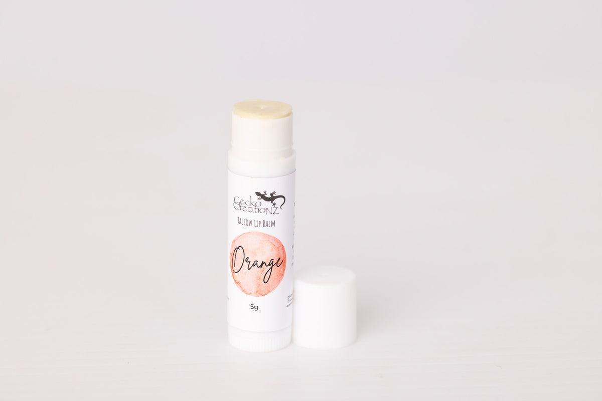 Orange tallow lip balm