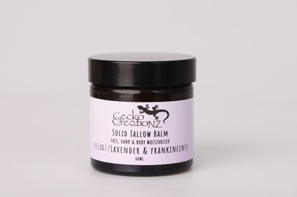Relax Lavender & Frankincense solid tallow balm