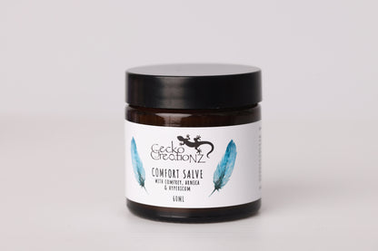 Comfort salve with comfrey, arnica and hypericum