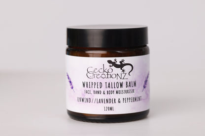 Unwind Lavender & Peppermint whipped tallow balm