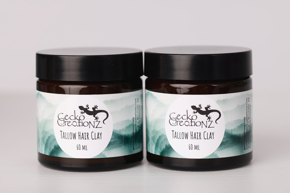 Tallow hair clay, two jars