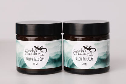 Tallow hair clay, two jars