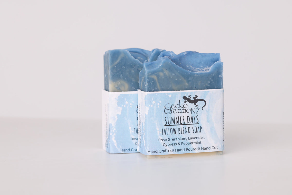 Summer Days tallow blend soap, two bars