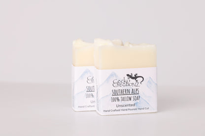 Southern Alps 100% tallow soap, unscented, two bars