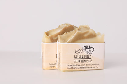 Golden Dunes tallow blend soap, two bars