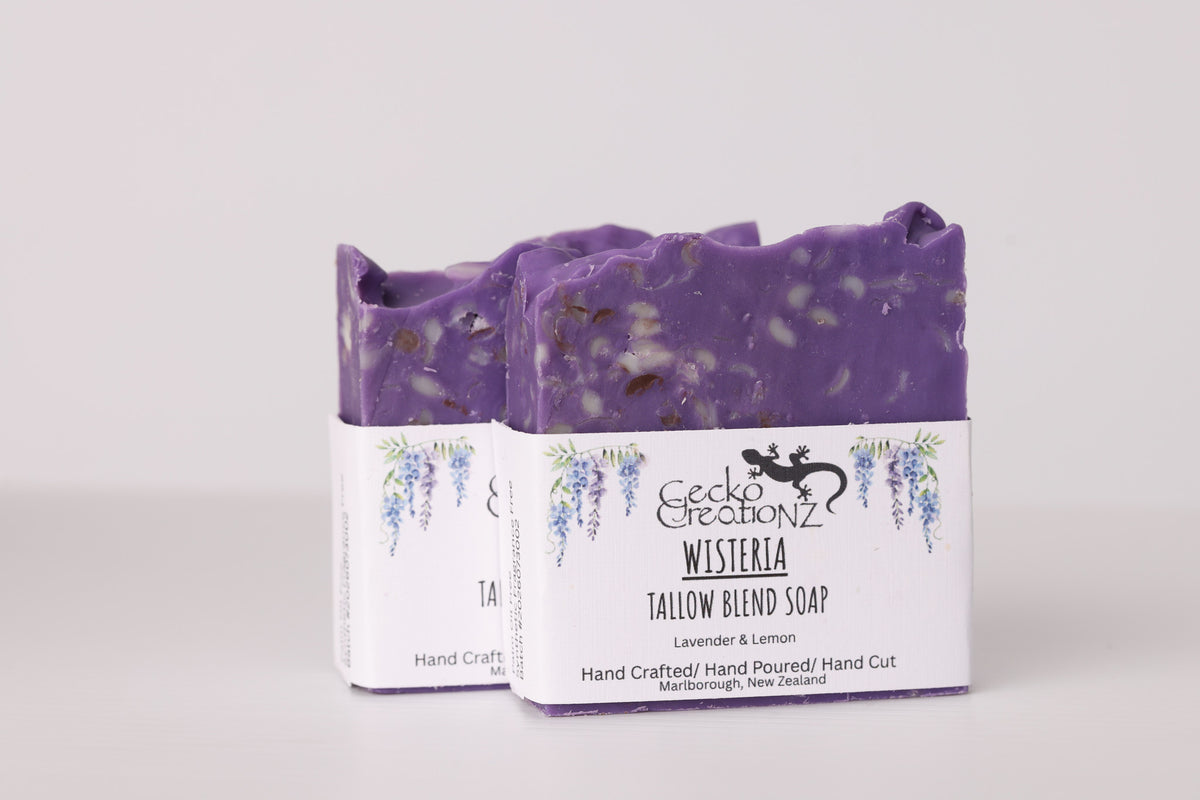 Wisteria Lavender & Lemon tallow blend soap, two bars