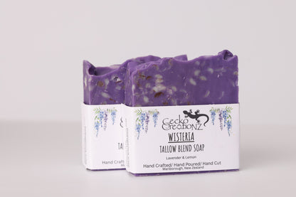 Wisteria Lavender & Lemon tallow blend soap, two bars
