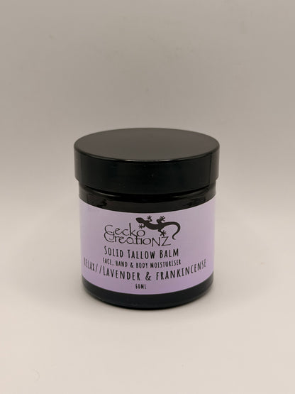 Solid Tallow Balm - Relax// Lavender & Frankincense