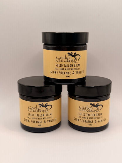 Solid Tallow Balm - Glow// Orange & Vanilla
