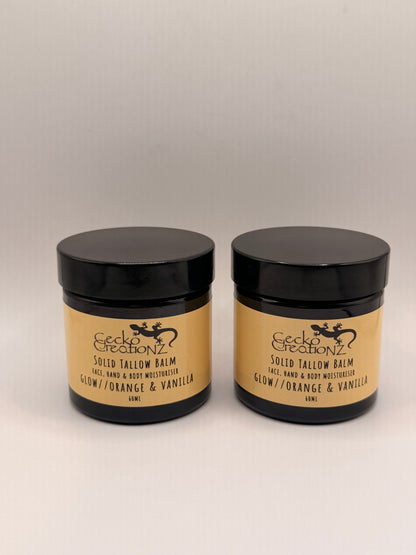Solid Tallow Balm - Glow// Orange & Vanilla