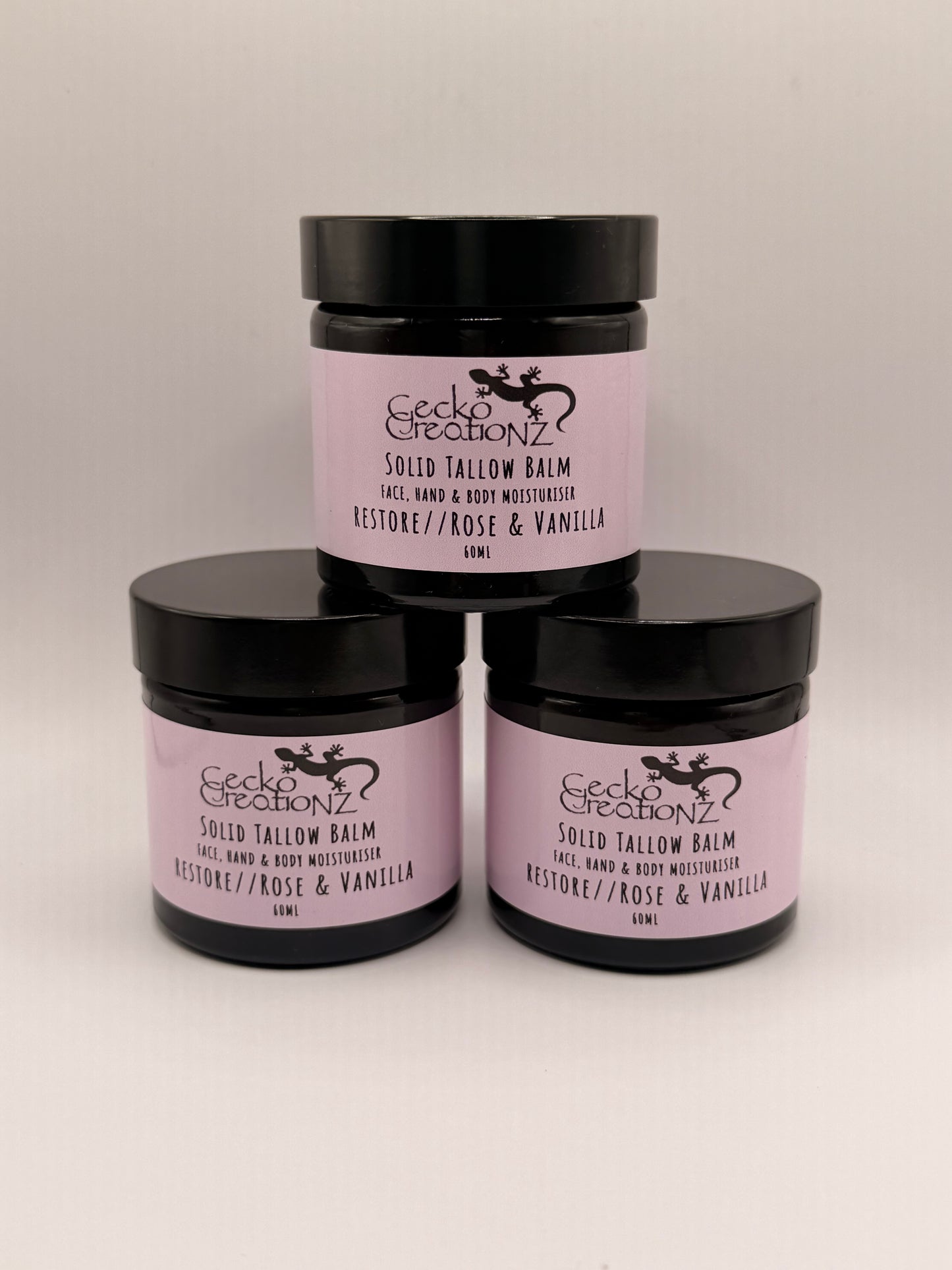 Solid Tallow Balm - Restore// Rose & Vanilla