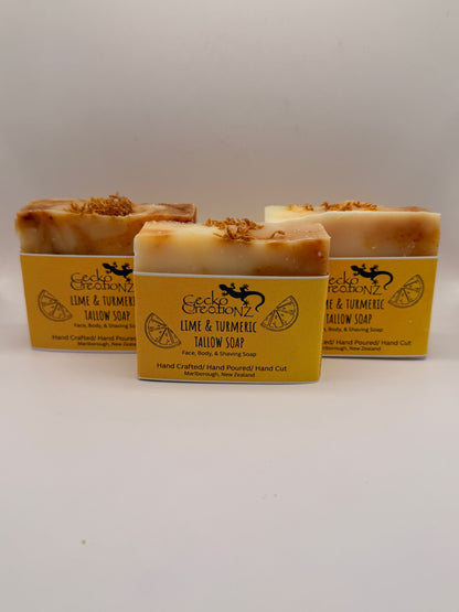 Tallow Soap - Lime & Turmeric