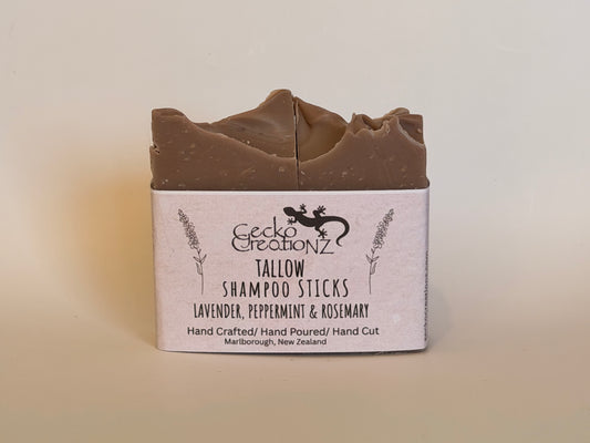 Tallow Shampoo Stick (Lavender, peppermint and rosemary) Approx 100g